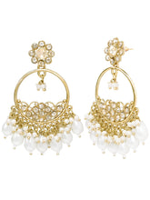 Peora Pearl Glow Chandbali Earrings - Gold