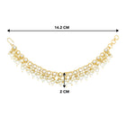 Gold Plated Pearl Cascade Ear Chain Earrings
