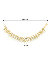 Gold Plated Pearl Cascade Ear Chain Earrings
