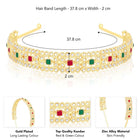 Royal Kundan Hair Band – Majestic Ethnic Hair Accessory | Peora

