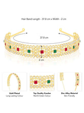 Royal Kundan Hair Band – Majestic Ethnic Hair Accessory | Peora

