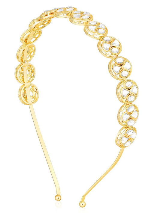 Kundan Studded Hair Band – Elegant Bridal Hair Accessory | Peora

