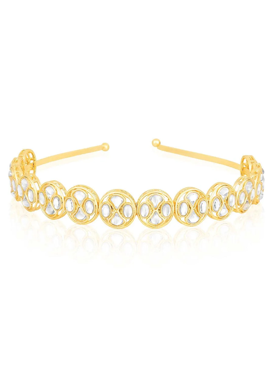 Kundan Studded Hair Band – Elegant Bridal Hair Accessory | Peora

