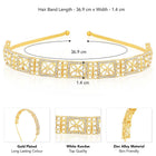 Kundan Crystal Hair Band – Sparkling Ethnic Hair Accessory | Peora

