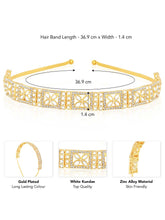 Elegant Kundan Crystal Hair Band