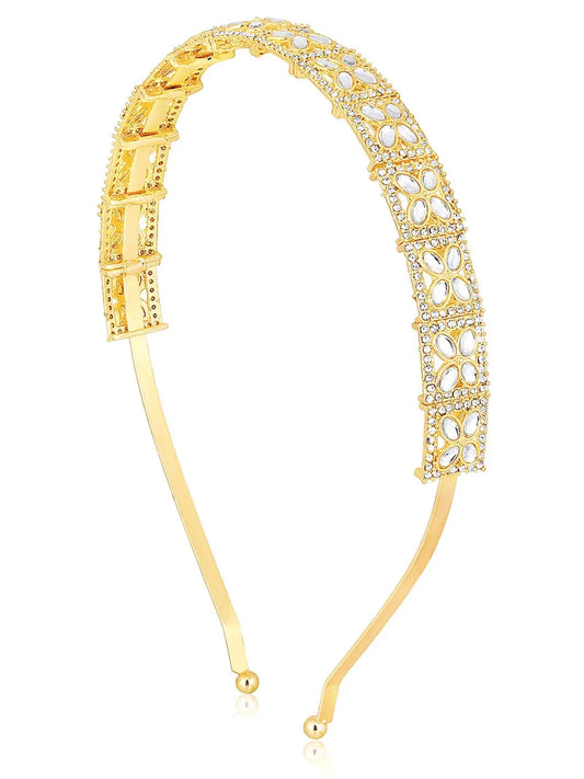 Kundan Studded Hair Band – Exquisite Bridal Hair Accessory | Peora


