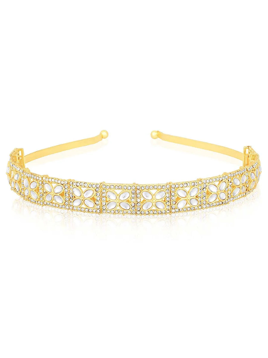 Kundan Studded Hair Band – Exquisite Bridal Hair Accessory | Peora

