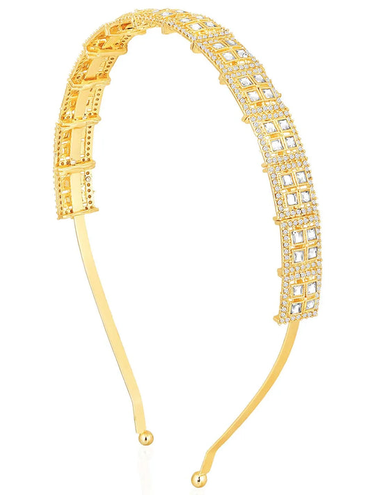 Kundan Studded Hair Band – Royal Ethnic Hair Accessory | Peora

