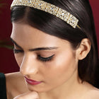 Kundan Stone Hair Band – Elegant Ethnic Hair Accessory | Peora

