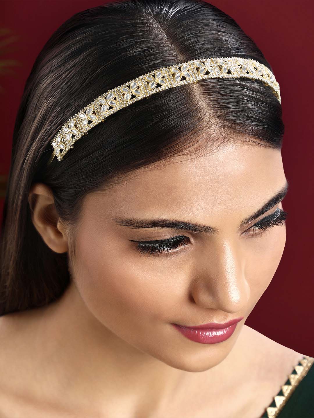 Regal Kundan-studded Hair Band