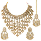 Gold Plated Crystal Festive Bridal Necklace Set
