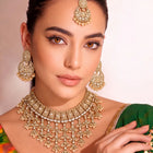 Gold Plated Crystal Festive Bridal Necklace Set