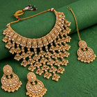 Gold Plated Crystal Festive Bridal Necklace Set