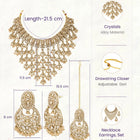 Gold Plated Crystal Festive Bridal Necklace Set