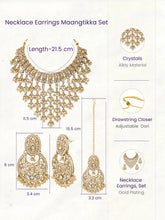 Gold Plated Crystal Festive Bridal Necklace Set
