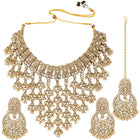 Gold Plated Crystal Festive Bridal Necklace Set
