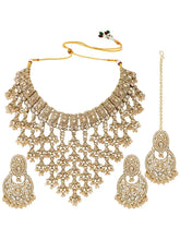 Gold Plated Crystal Festive Bridal Necklace Set
