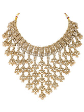 Gold Plated Crystal Festive Bridal Necklace Set