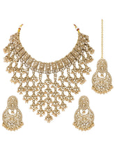 Gold Plated Crystal Festive Bridal Necklace Set