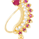 Gold Plated Ruby Vine Nath Nose Ring