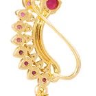 Gold Plated Ruby Vine Nath Nose Ring