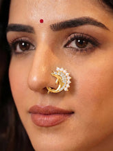 Gold Plated Pearl Adorned Dolphin Nath