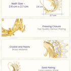 Gold Plated Pearl Adorned Dolphin Nath