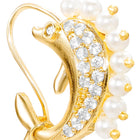 Gold Plated Pearl Adorned Dolphin Nath