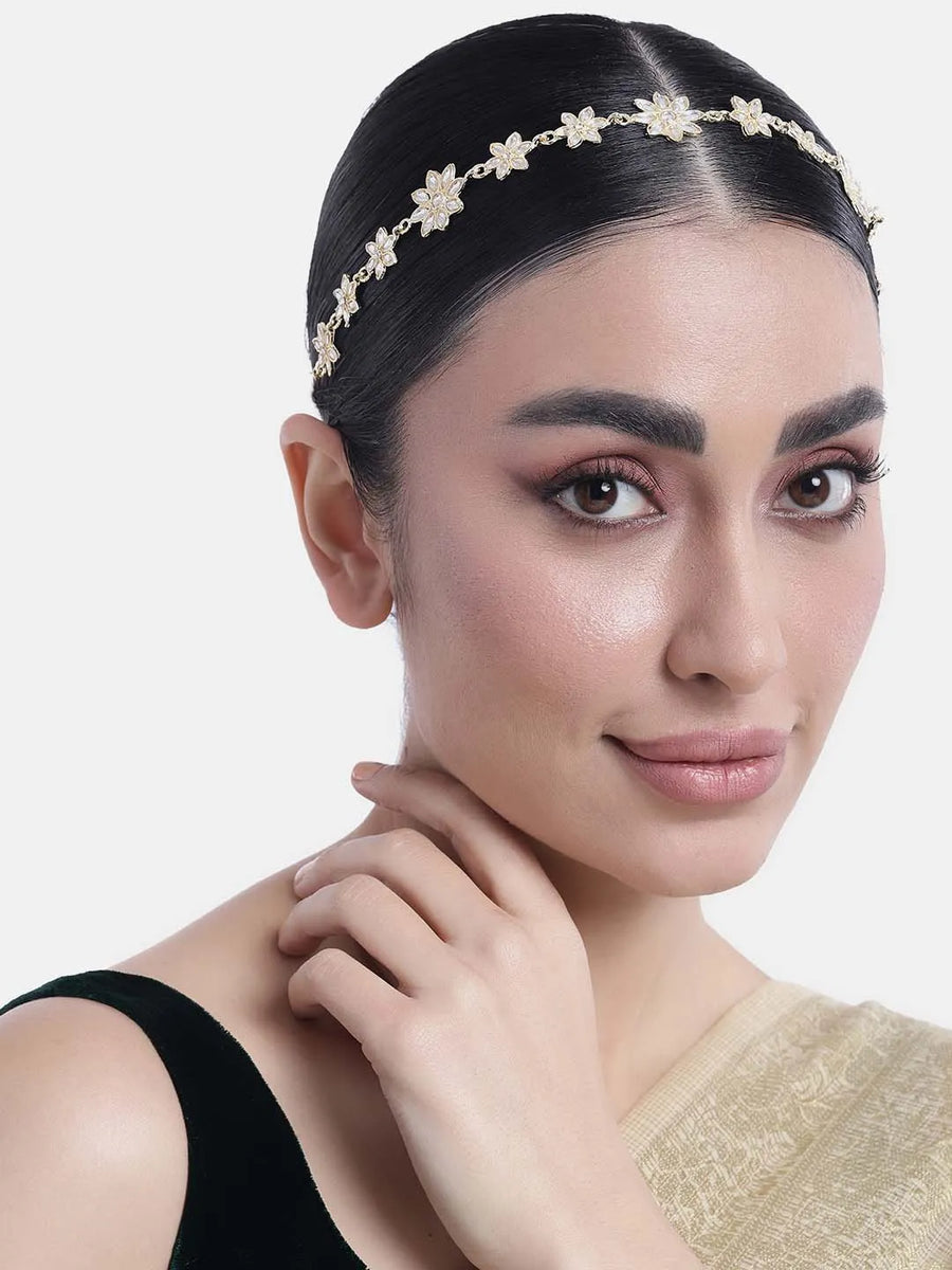 Kundan Sheesh Patti – Timeless Royal Head Jewellery | Peora

