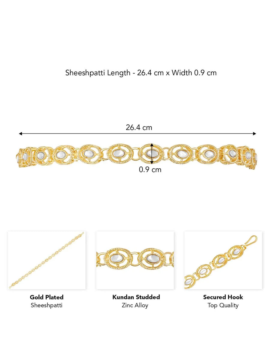 Synthetic Stones Sheesh Patti – Ethnic Glamour for Bridal Looks | Peora

