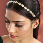 Synthetic Stones Sheesh Patti – Traditional Shine for Bridal Elegance | Peora

