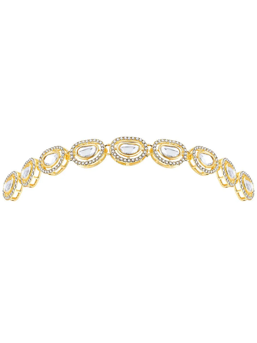 Synthetic Stone Sheesh Patti – Sparkling Bridal Headpiece | Peora

