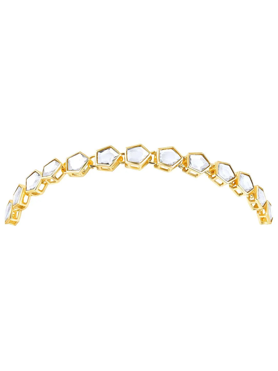 Synthetic Stones Sheesh Patti – Sparkling Traditional Headpiece | Peora

