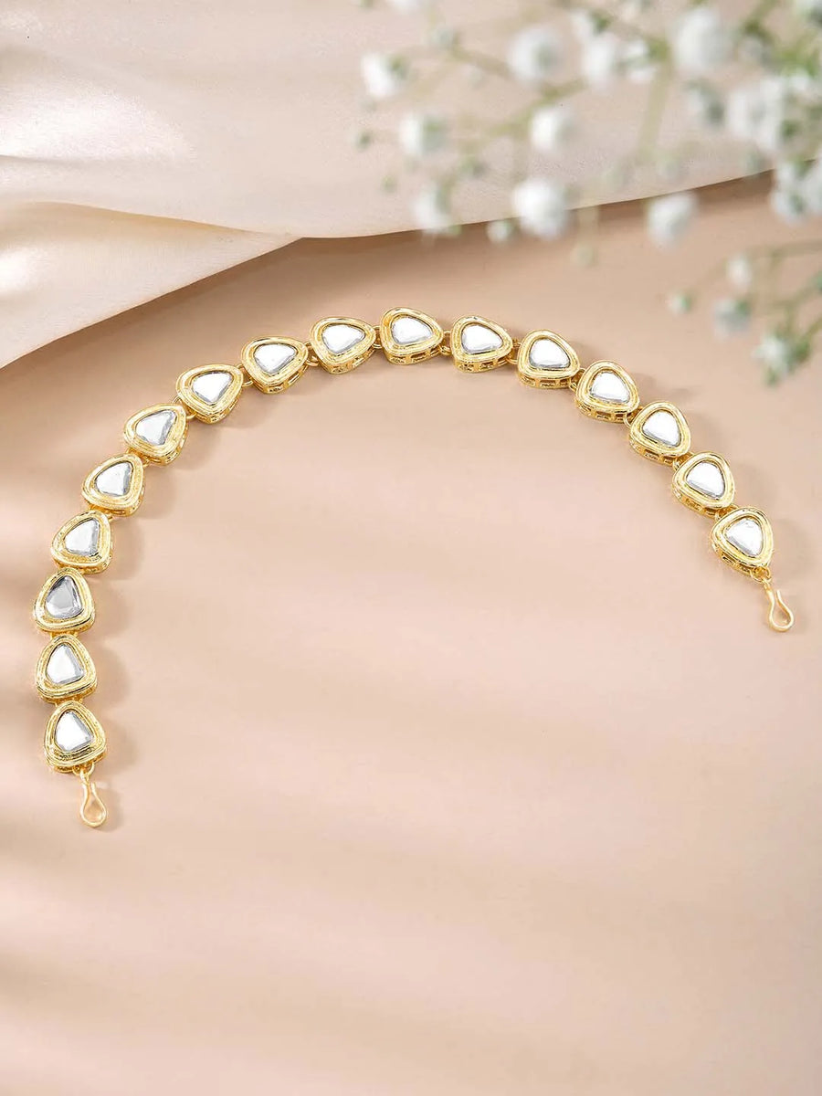 Synthetic Stone Sheesh Patti – Dazzling Bridal Headpiece | Peora

