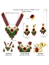 Peora Maharani Kundan Necklace Set - Gold