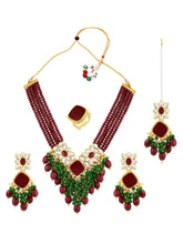 Peora Maharani Kundan Necklace Set - Gold