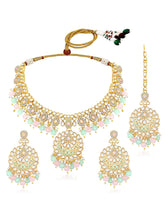 Rosy Glow & Minty Charm Necklace Set