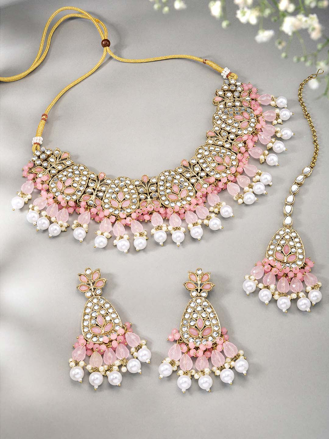 Rosy Garden Delight Necklace Set