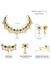 Vintage Jade Short Necklace Set - Green