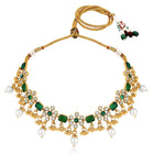 Vintage Jade Short Necklace Set - Green