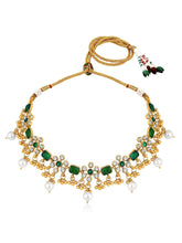 Vintage Jade Short Necklace Set - Green