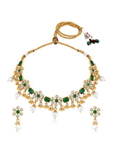 Vintage Jade Short Necklace Set - Green