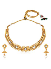 Emerald Shine Dazzling Necklace Set - White