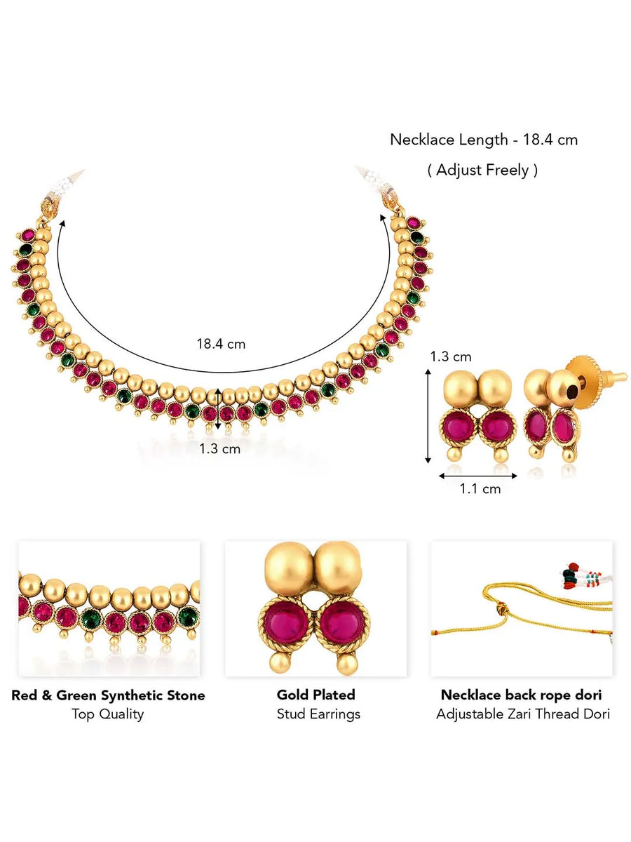 Short Necklace Set by Peora | Chic Fashion Jewellery for Women


