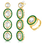 Kundan Earrings & Ring Set – Elegant Ethnic Jewellery | Peora

