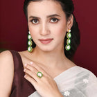 Kundan Earrings & Ring Set – Elegant Ethnic Jewellery | Peora

