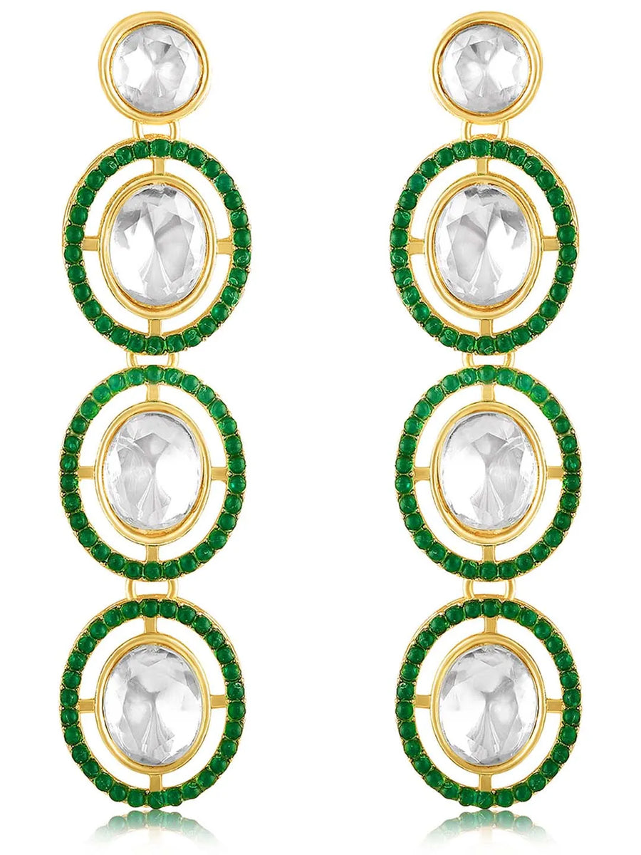 Kundan Earrings & Ring Set – Elegant Ethnic Jewellery | Peora

