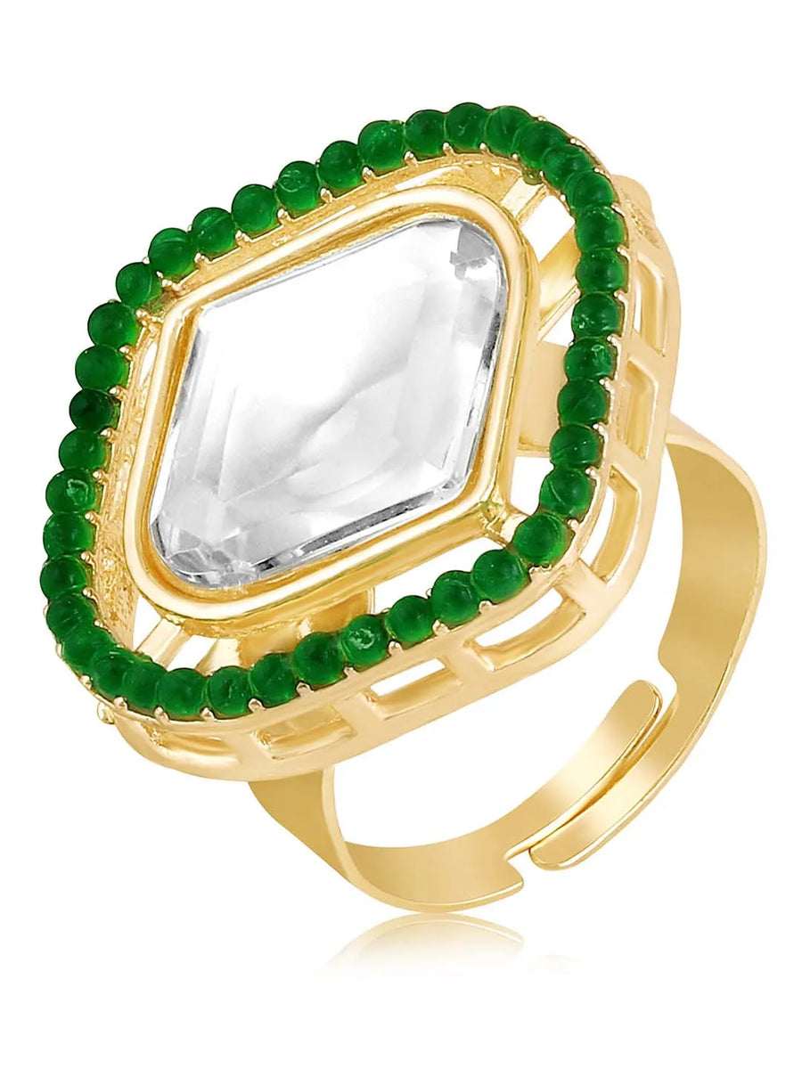 Kundan Earrings & Ring Set – Elegant Bridal Jewellery | Peora

