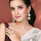 Kundan Earrings & Ring Set – Elegant Bridal Jewellery | Peora

