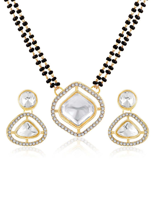 CZ & Crystal Mangalsutra Set | Timeless Sparkle by Peora

